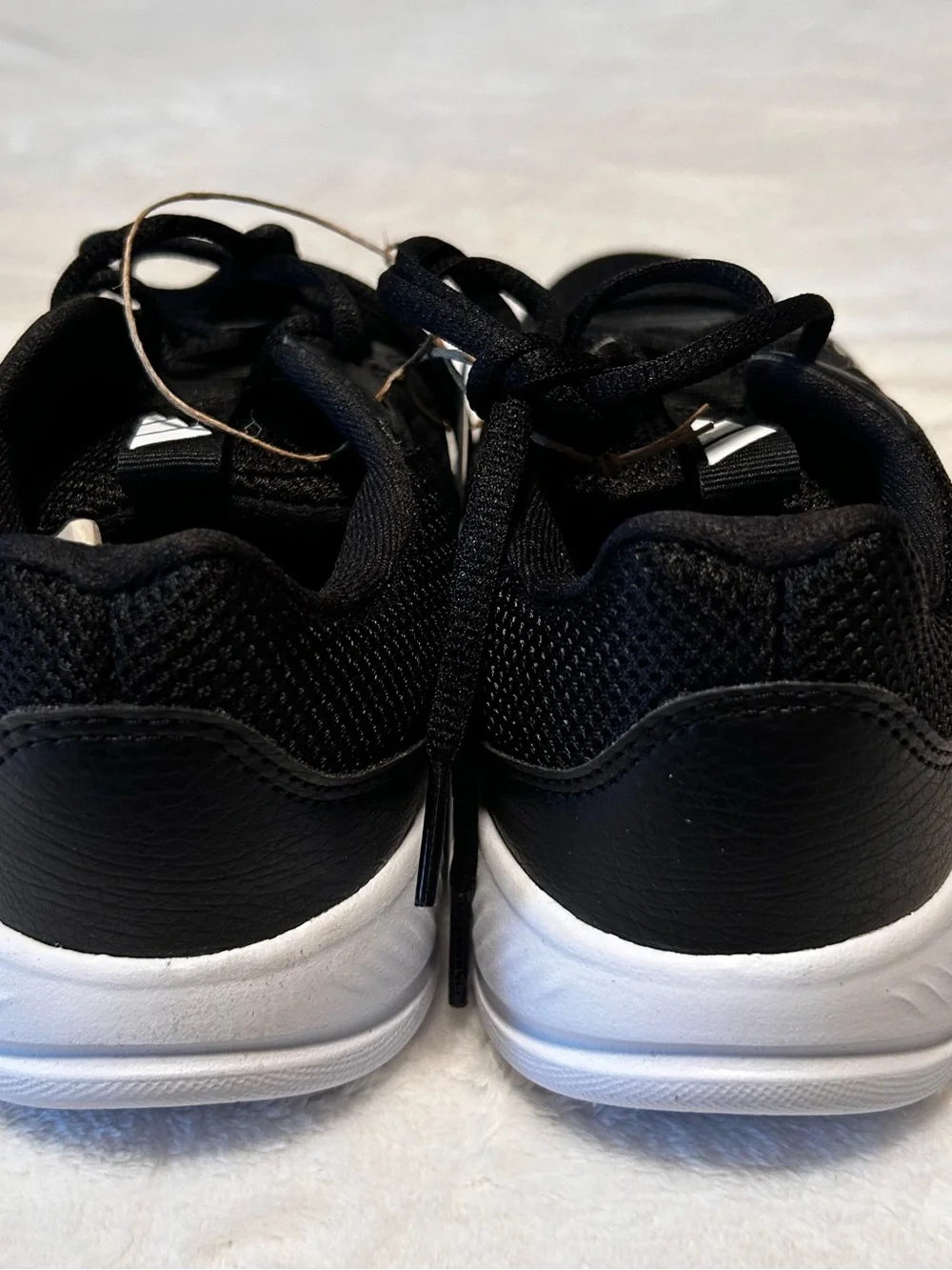 adidas Kids Black and White Mesh Athletic Sneakers